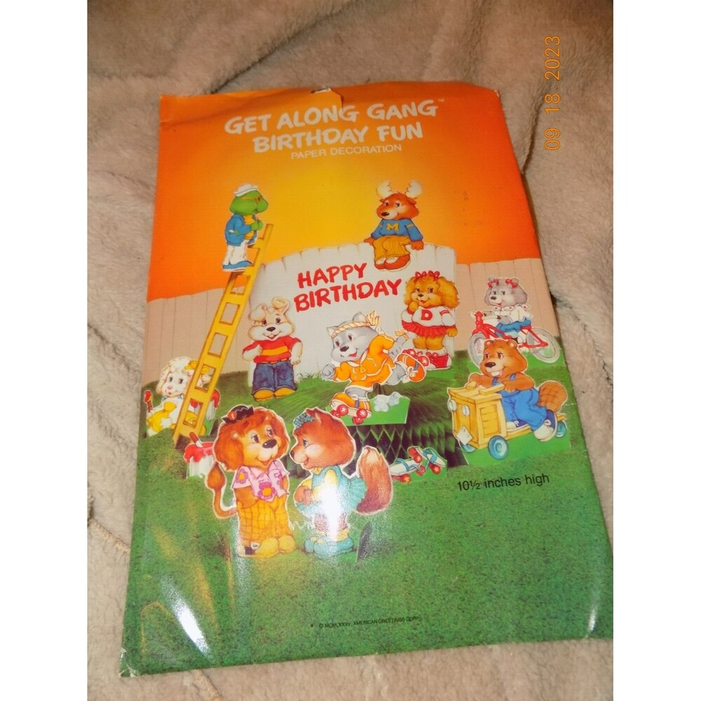 Vintage Get Along Gang Birthday Table Decor New Old Stock American Greetings